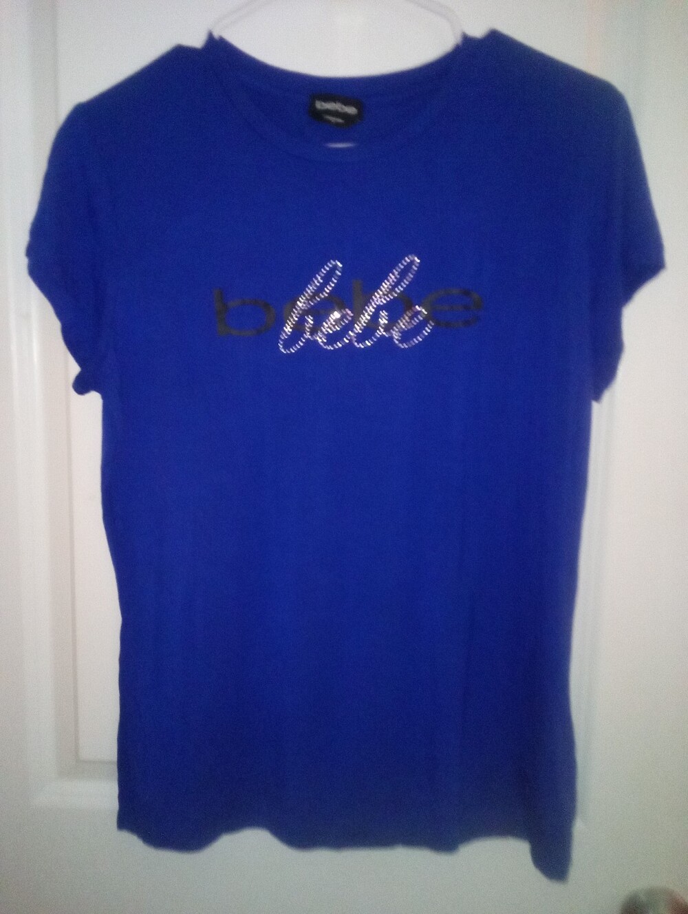 bebe Royal Blue Short Sleeve Women's Tee